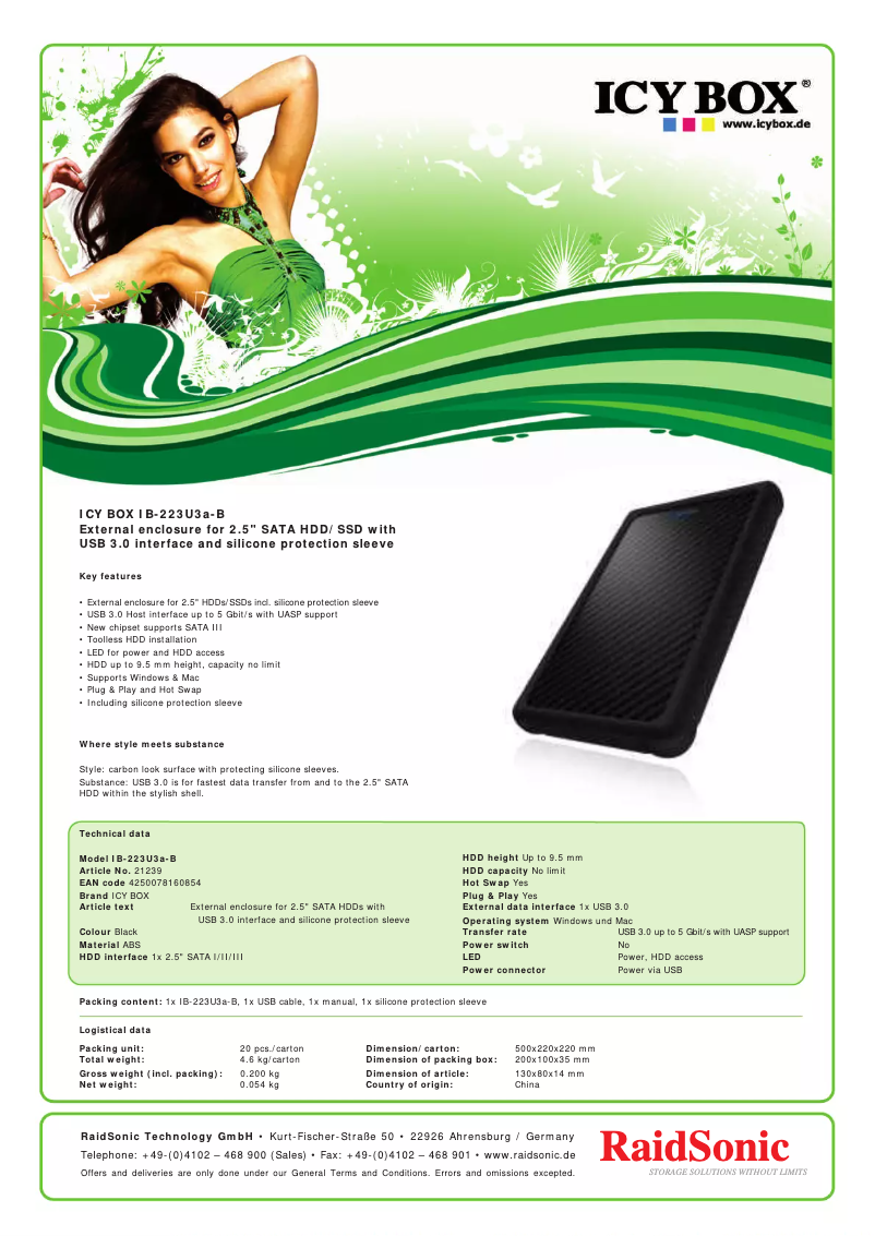 Image de la première page du manuel de l'appareil IB-223U3A-B