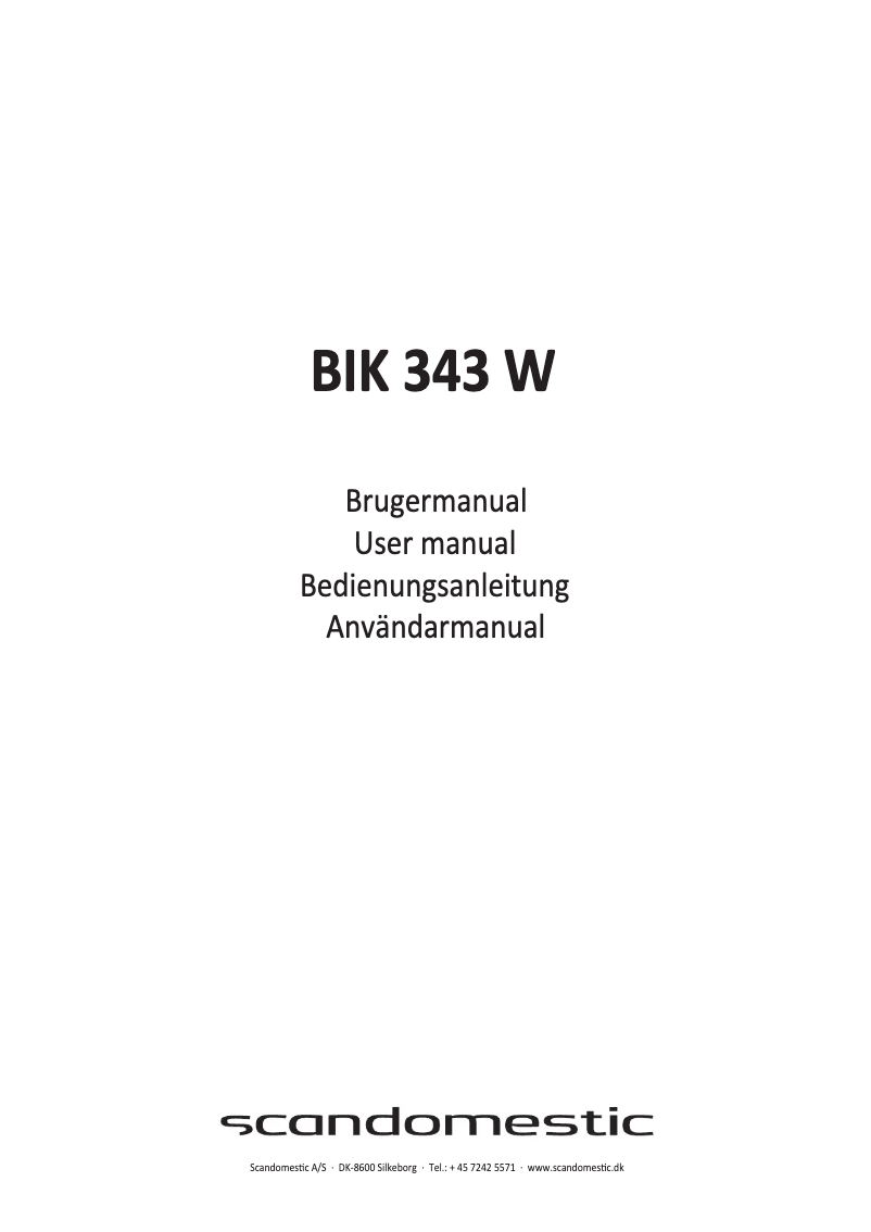 Image de la première page du manuel de l'appareil BIK 343 W