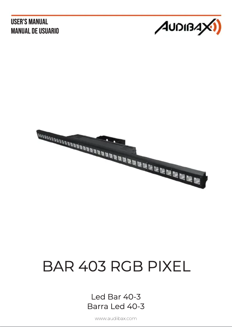Page n°1 - Manuel utilisateur Audibax BAR 403 RGB PIXEL