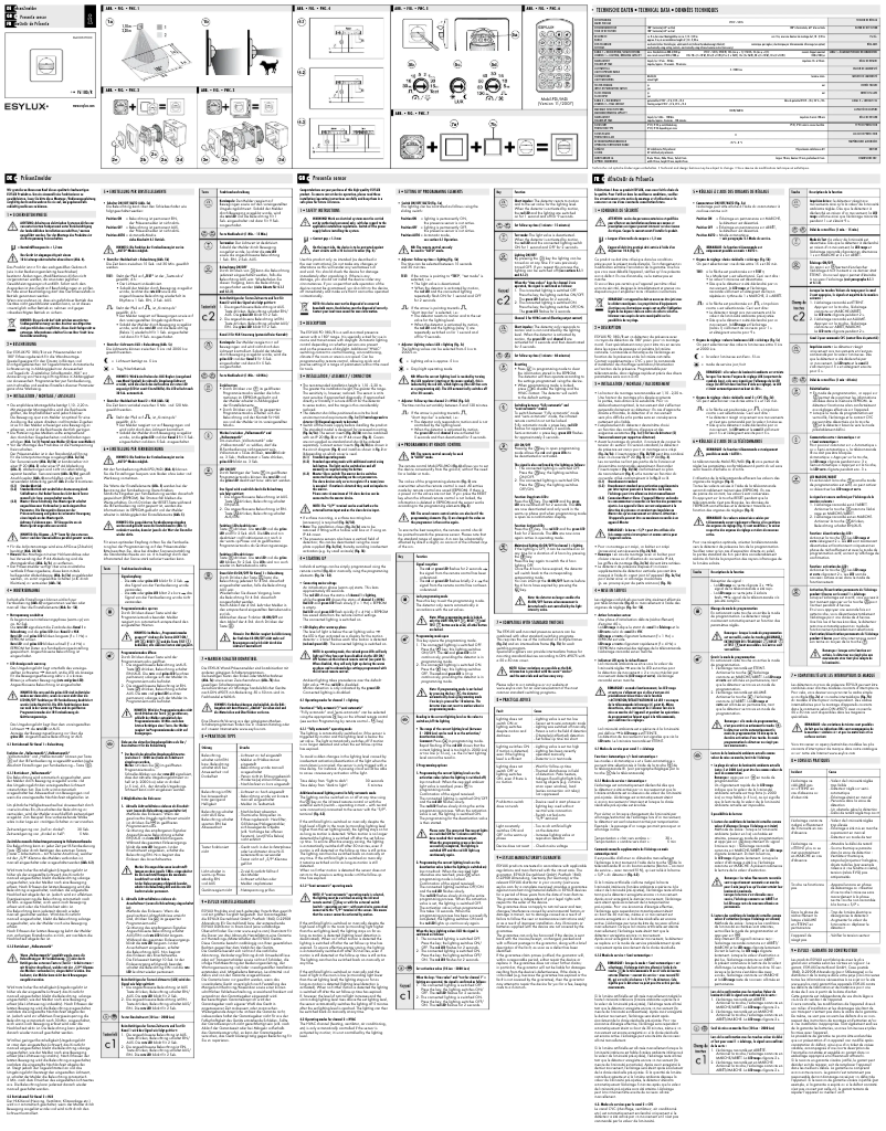 Image de la première page du manuel de l'appareil PD 180I/R