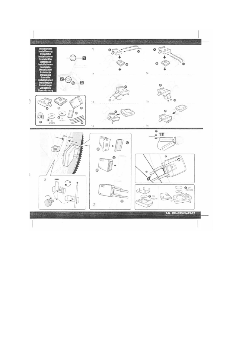 Page 1 de la notice Manuel utilisateur Cresta BC-P3