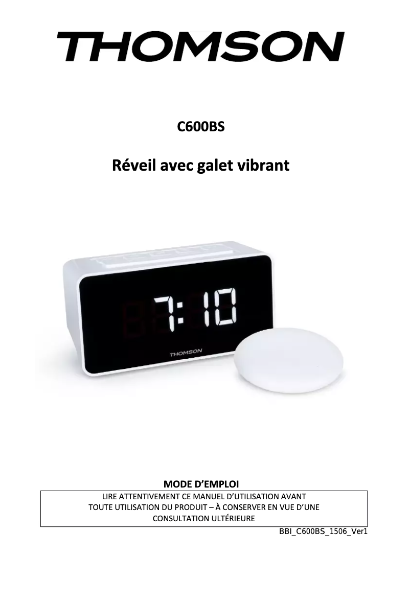 Image de la première page du manuel de l'appareil C600BS