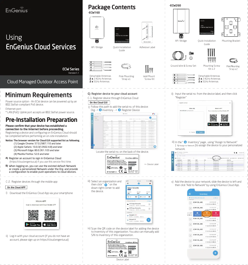 Page 1 de la notice Manuel utilisateur EnGenius EWS850-FIT
