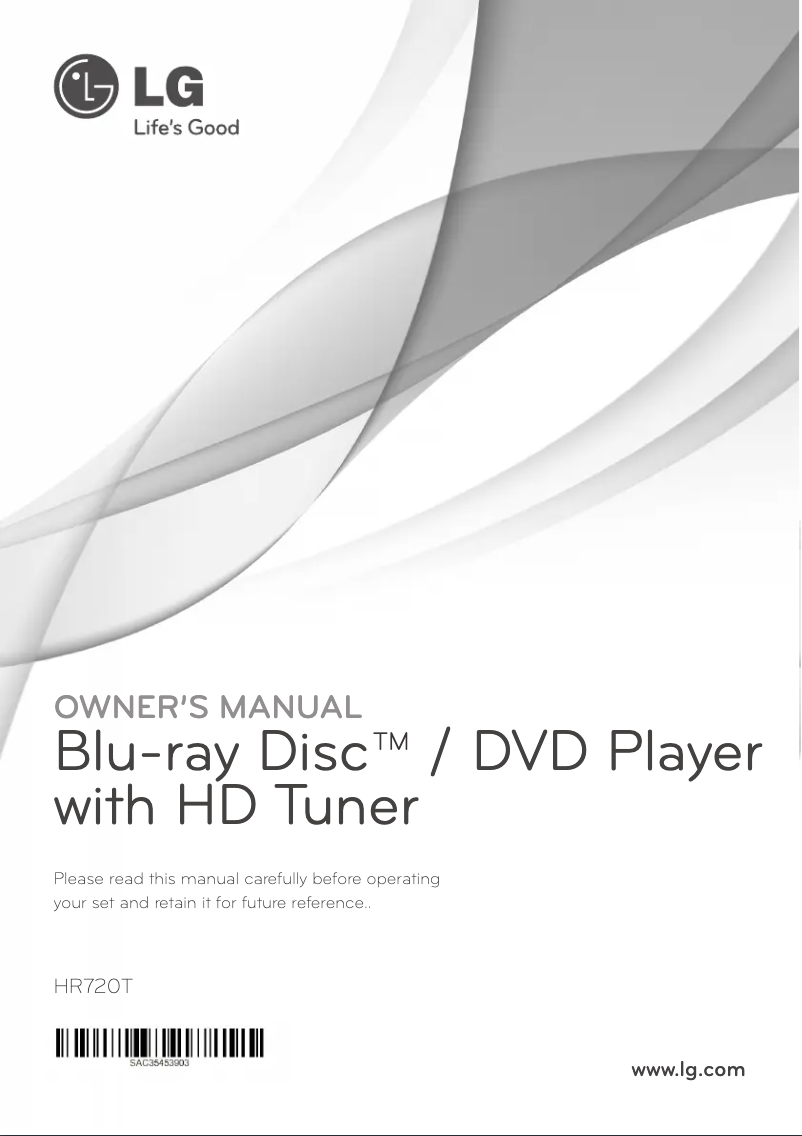 Page 1 de la notice Manuel utilisateur LG HR720T