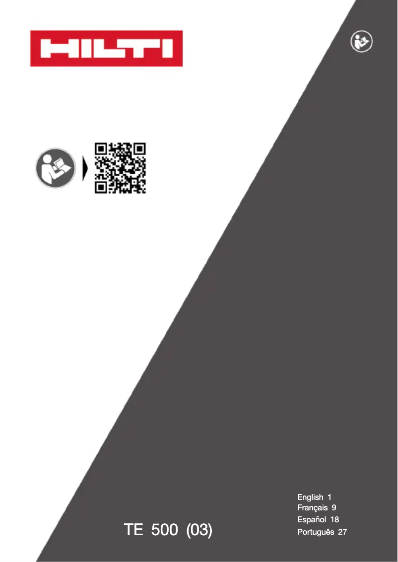 Image de la première page du manuel de l'appareil TE 500 SDS