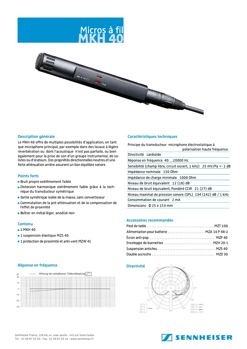 Image de la première page du manuel de l'appareil MKH 40-P48