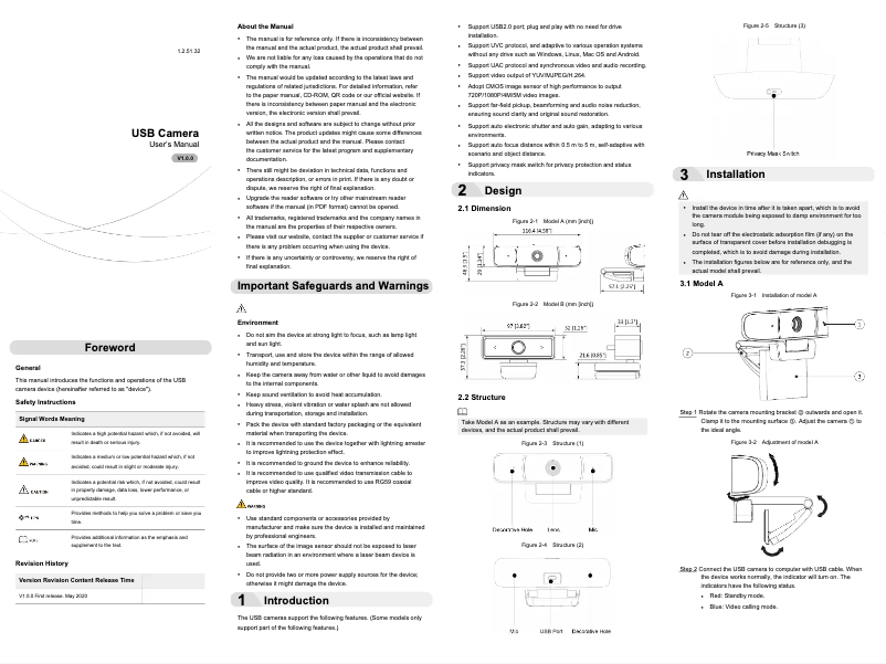 Page n°1 - Manuel utilisateur Dahua Technology DH-UZ3+