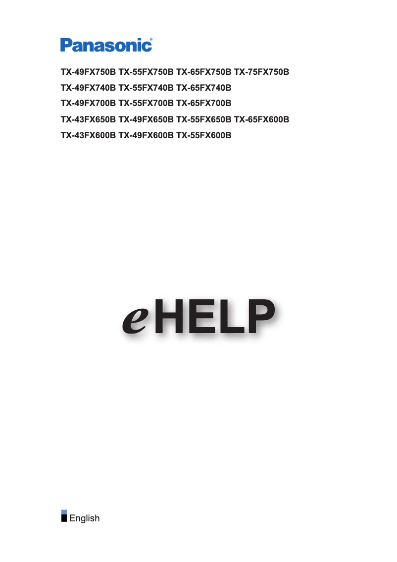 Page 1 de la notice Mode d'emploi Panasonic TX-43FX600B