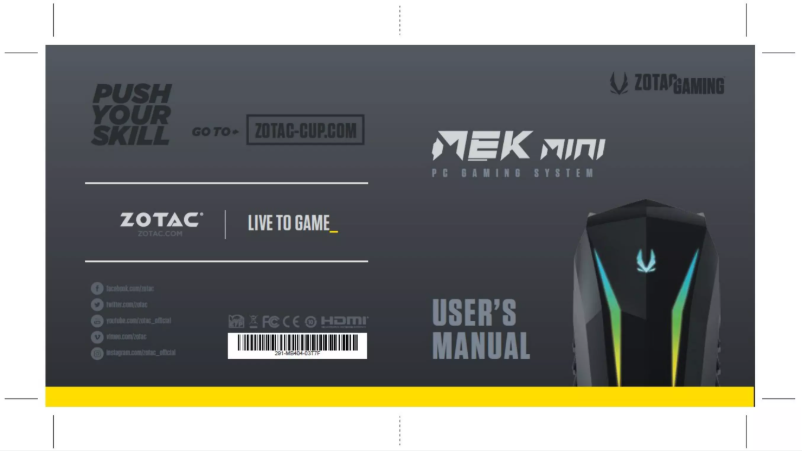 Image de la première page du manuel de l'appareil MEK MINI