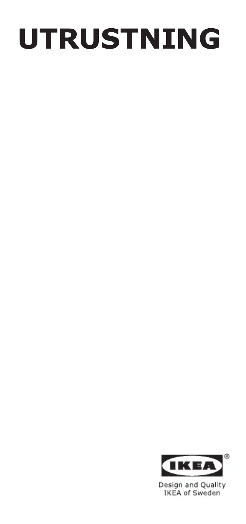 Imagen de la primera página del manual del dispositivo UTRUSTNING 604.153.51