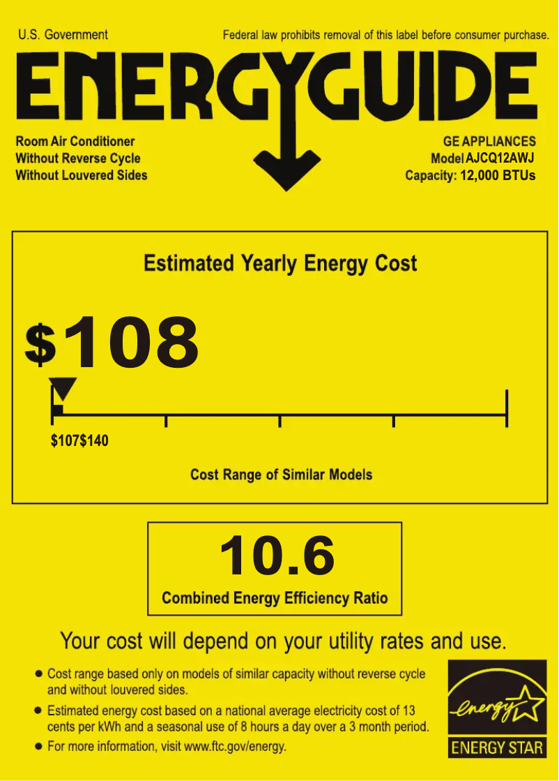 Image de la première page du manuel de l'appareil AJCQ12AWJ