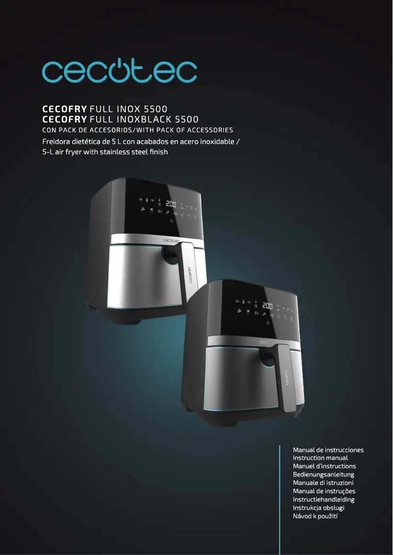 Page n°1 - Manuel utilisateur Cecotec Cecofry Full Inox Black Pro 5500