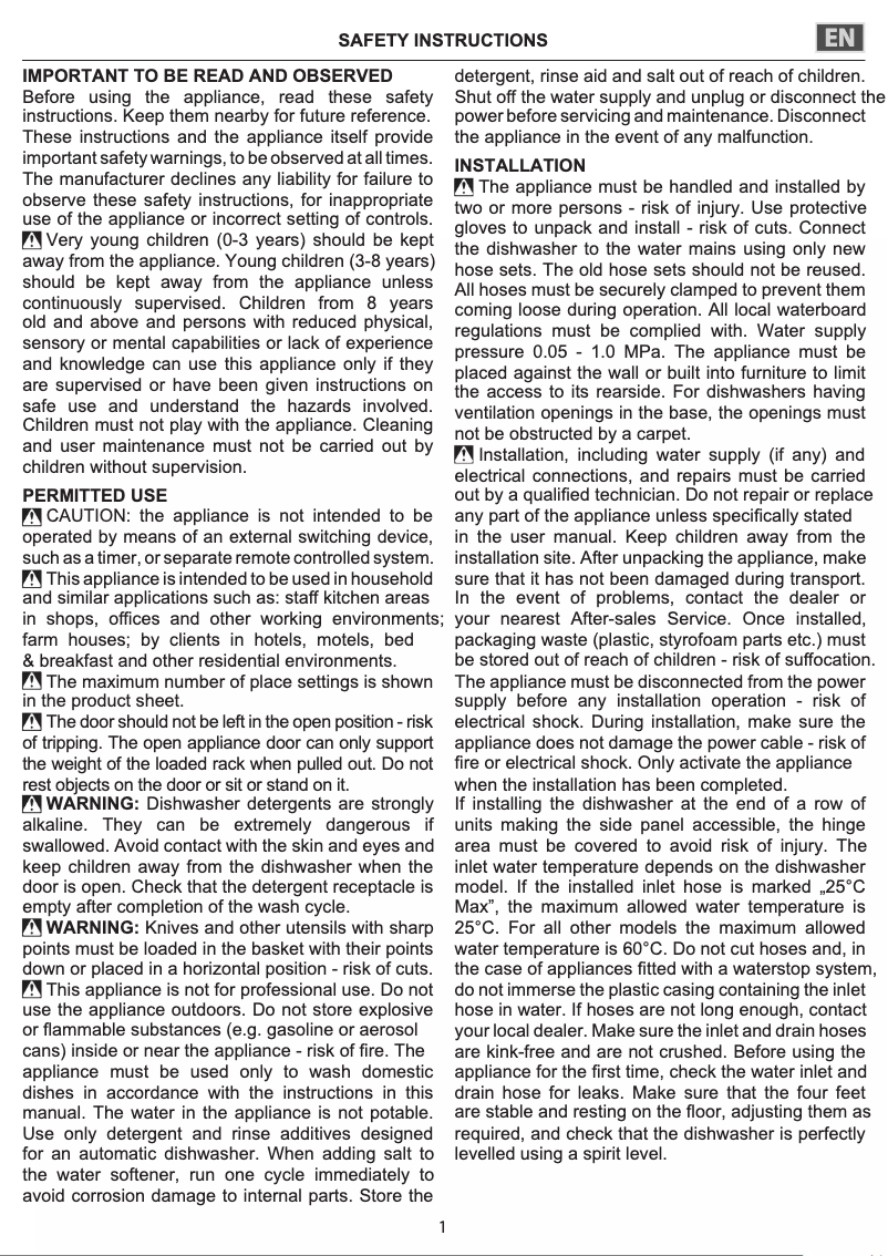 Image de la première page du manuel de l'appareil HFO 3T241 WFG X