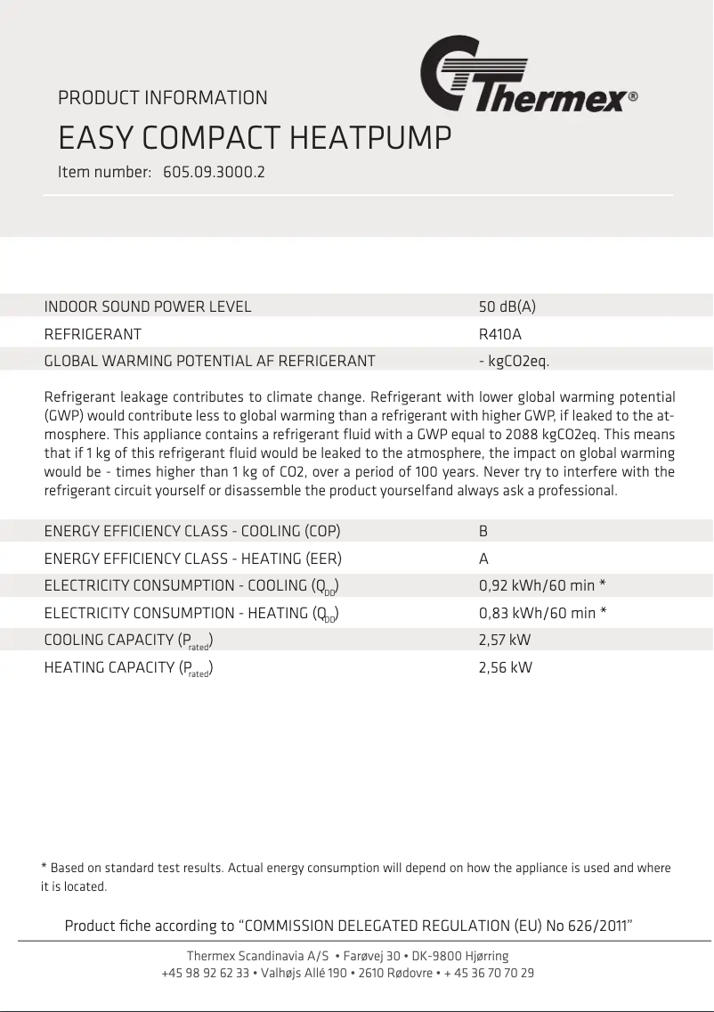 Image de la première page du manuel de l'appareil Easy Compact