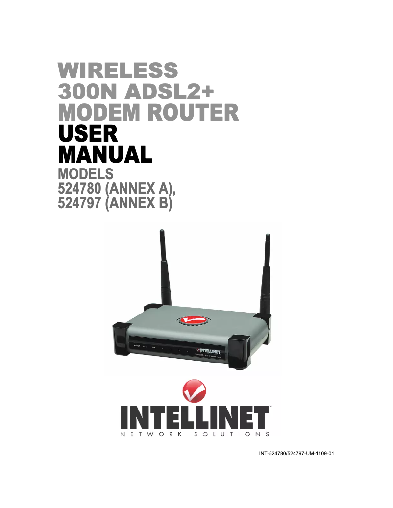 Page 1 de la notice Manuel utilisateur Intellinet 524797