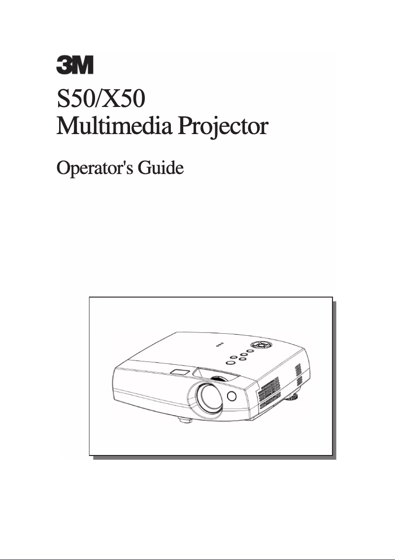 Page 1 de la notice Manuel utilisateur 3M X50