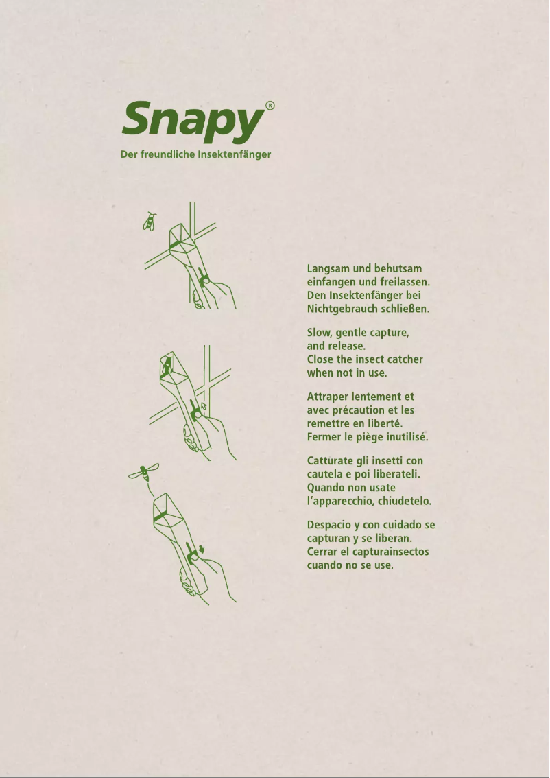 Página 1 del manual Manual de usuario Snapy Cage trap