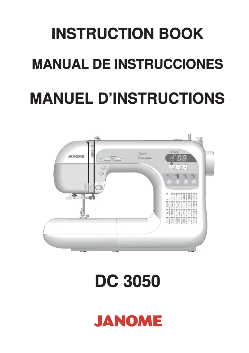 Page n°1 - Manuel utilisateur Janome Decor Computer DC3050