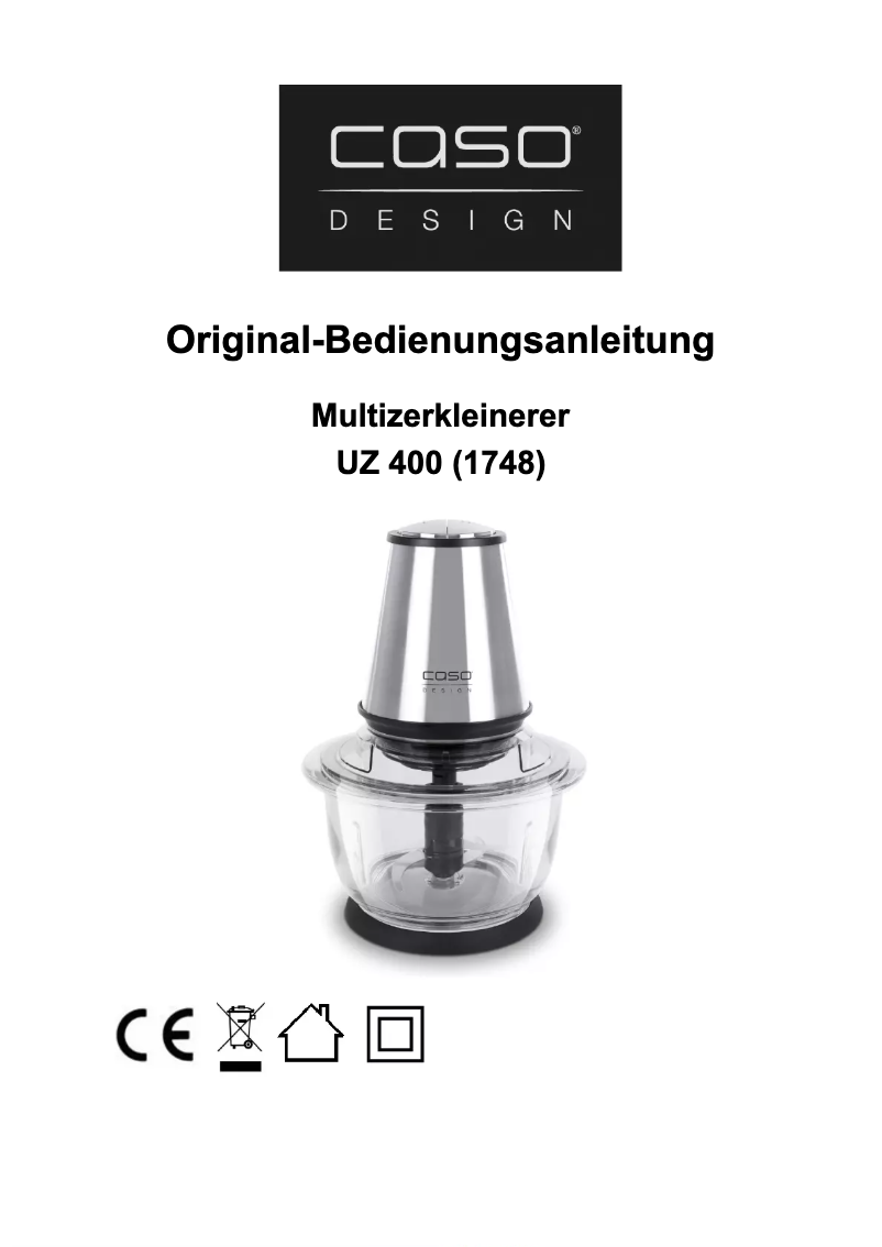 Image de la première page du manuel de l'appareil UZ 400