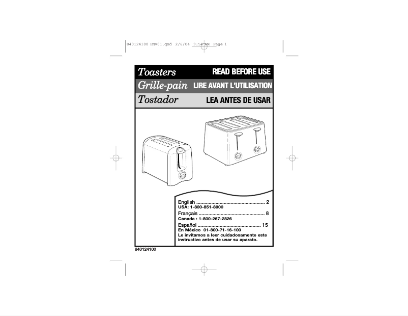 Image de la première page du manuel de l'appareil 22605