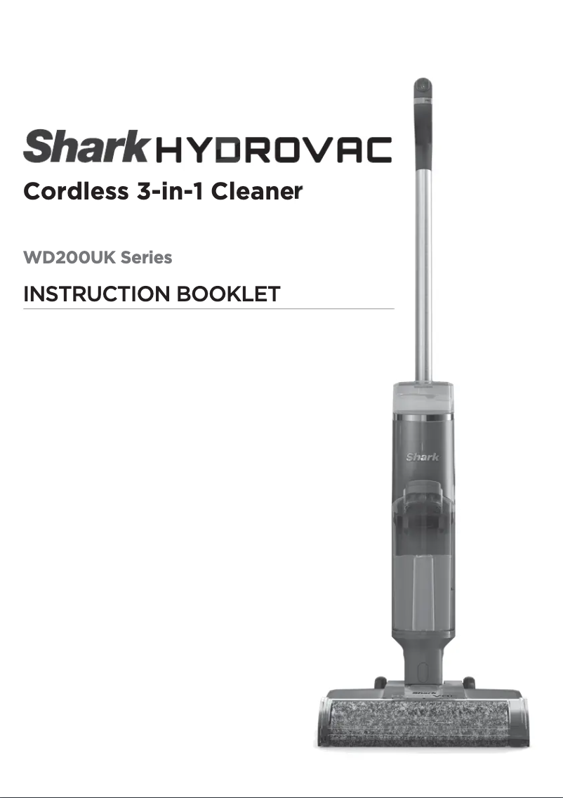 Page 1 de la notice Manuel utilisateur Shark HydroVac WD210UK