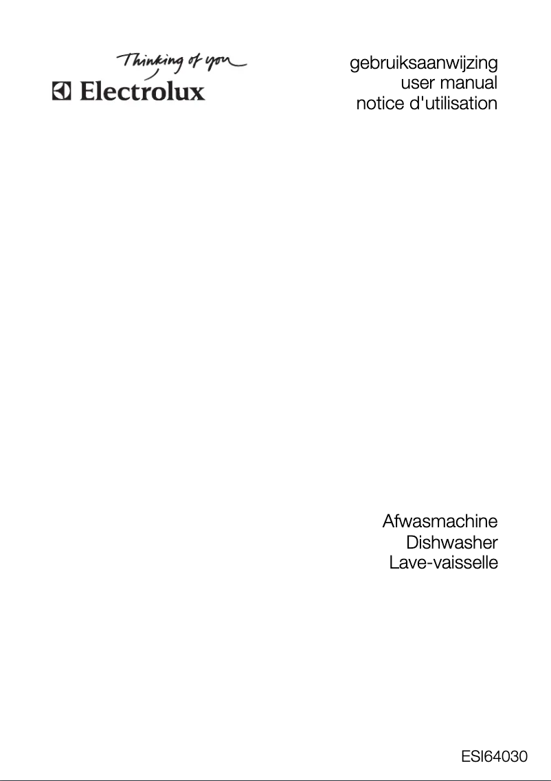 Page n°1 - Manuel utilisateur Electrolux ESI 64030 X