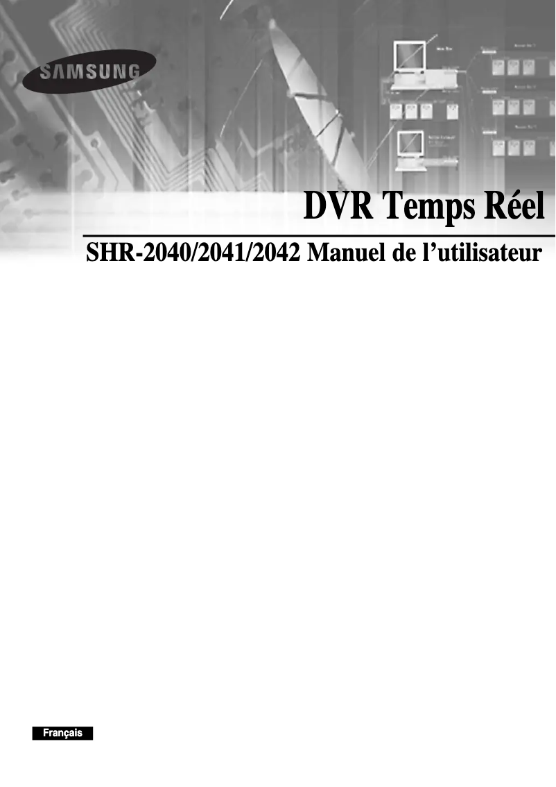 Page 1 de la notice Manuel utilisateur Samsung SHR-2042P