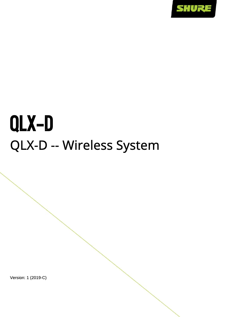 Image de la première page du manuel de l'appareil QLX-D