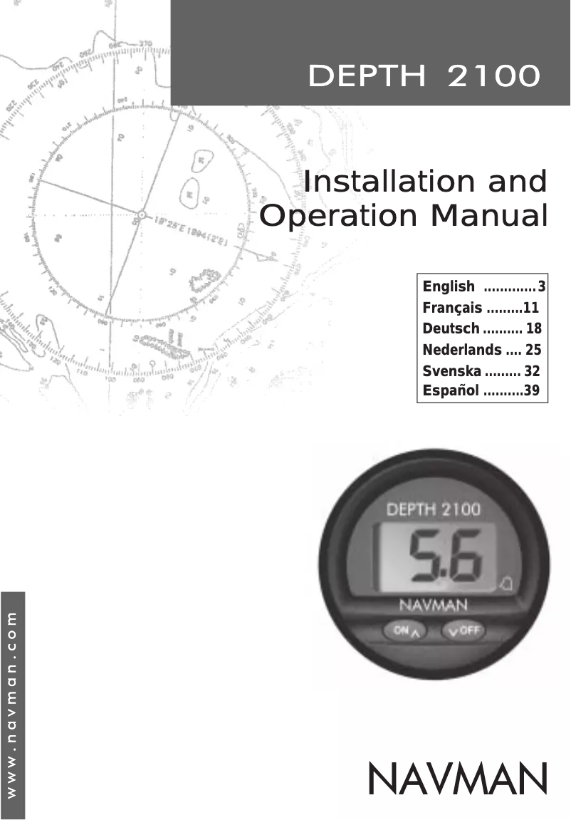 Page n°1 - Manuel utilisateur Navman Depth 2100
