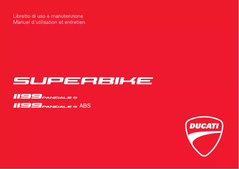 Page 1 de la notice Manuel utilisateur Ducati 1199 Panigale S (2012)
