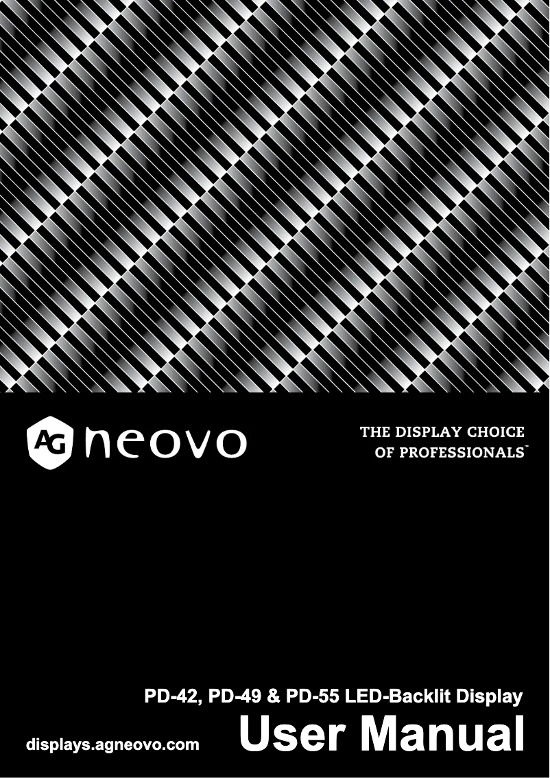 Page 1 de la notice Manuel utilisateur AG Neovo PD-42