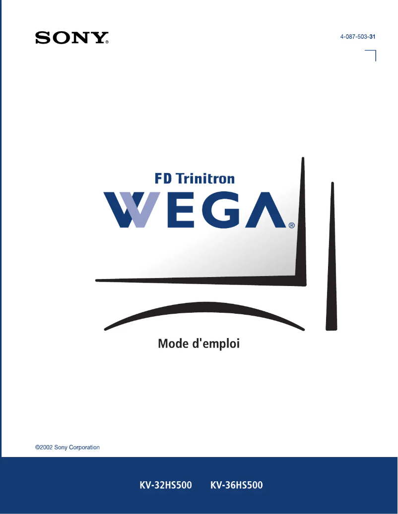 Page 1 de la notice Manuel utilisateur Sony KV-36HS500