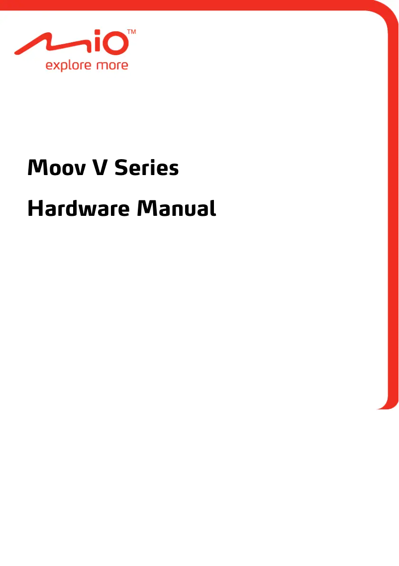 Page 1 de la notice Manuel utilisateur Mio Moov Spirit V735 TV