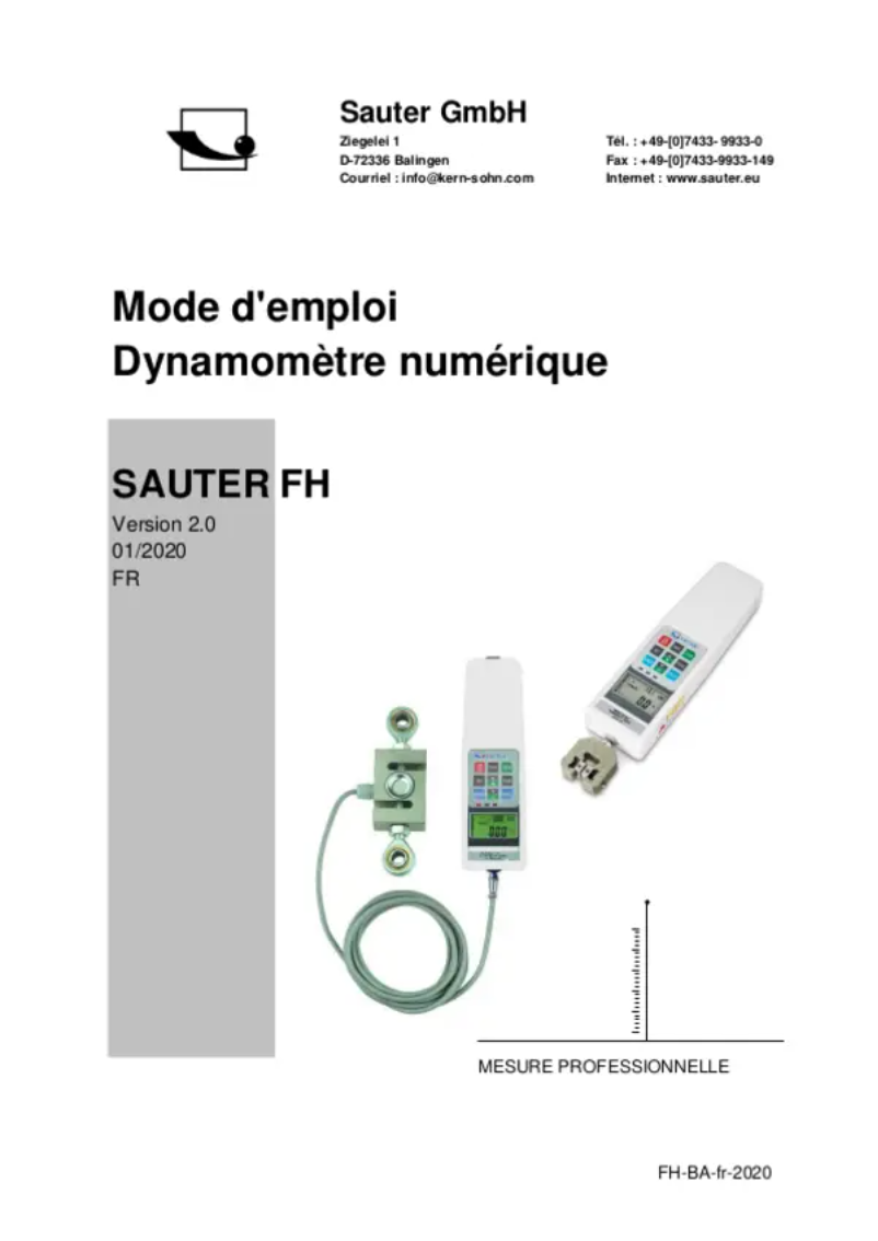 Image de la première page du manuel de l'appareil FH 5UK