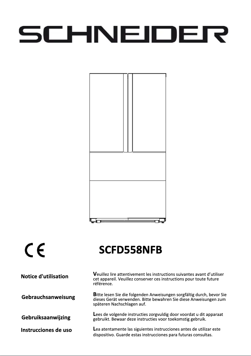 Page 1 de la notice Manuel utilisateur Schneider SCFD558NFB