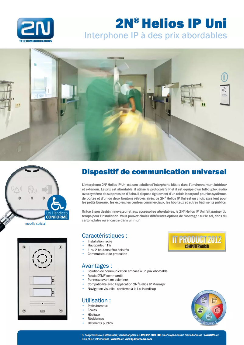 Page n°1 - Manuel utilisateur 2N Telecommunications 9153102