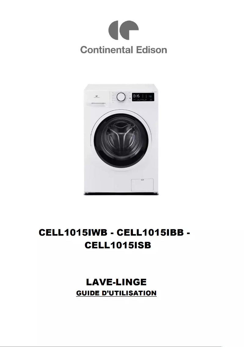 Page 1 de la notice Manuel utilisateur Continental Edison CELL1015IBB