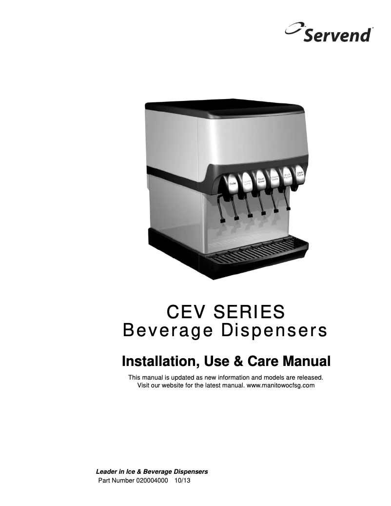 Page 1 de la notice Manuel utilisateur Servend CEVj-30
