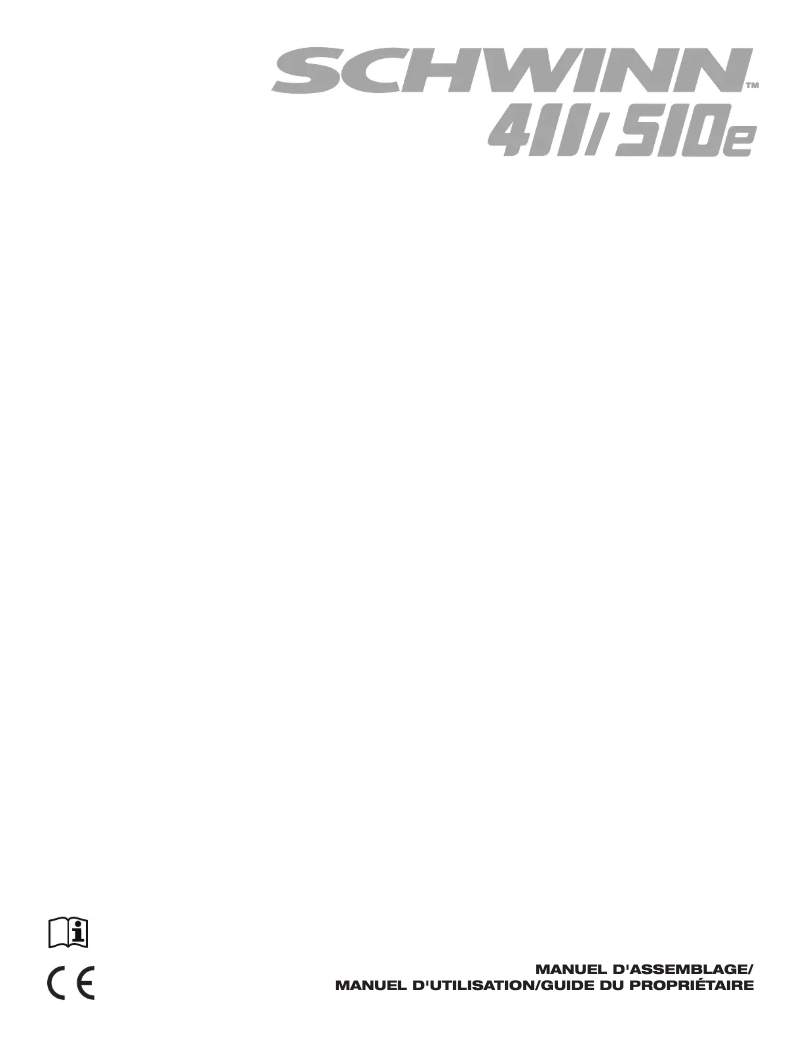 Page 1 de la notice Manuel utilisateur Schwinn 510E