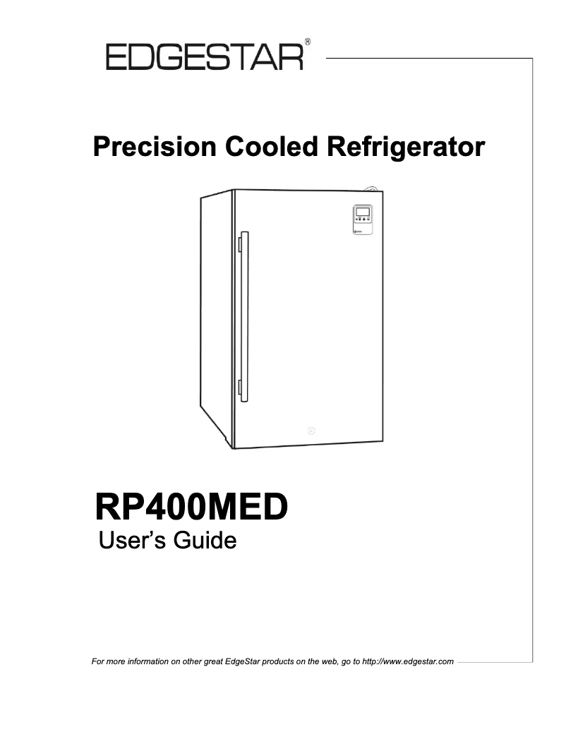 Page 1 de la notice Manuel utilisateur EdgeStar RP400MED
