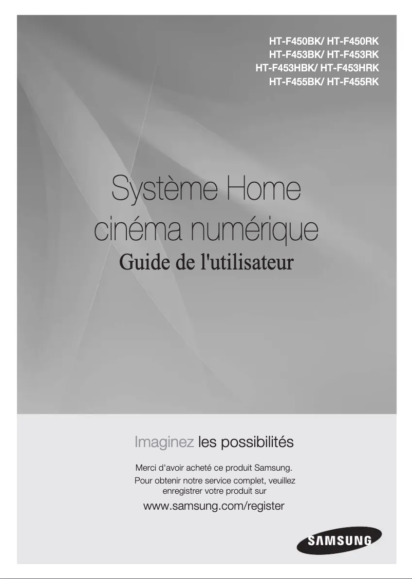 Page n°1 - Manuel utilisateur Samsung HT-F450BK