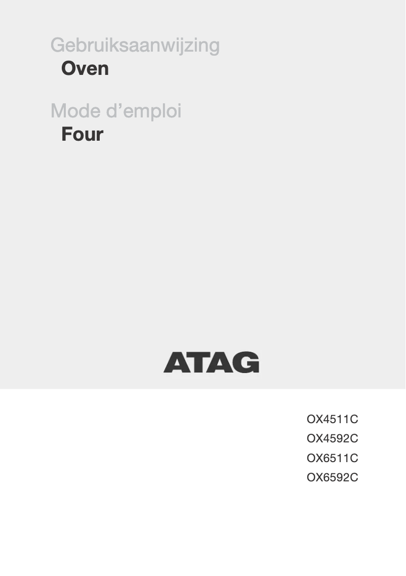 Page n°1 - Mode d'emploi Atag OX4592C