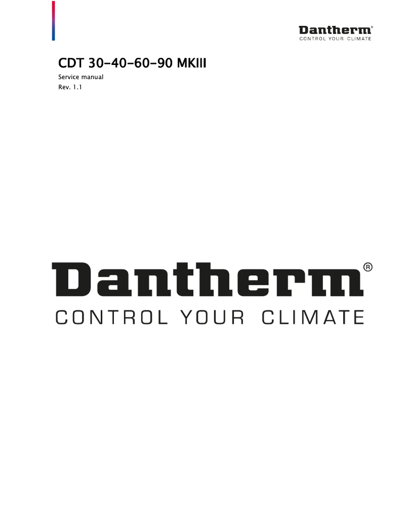 Página 1 del manual Manual de usuario Dantherm CDT 30-40-60-90 MKIII