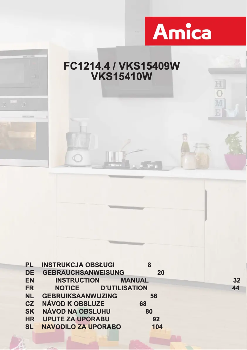 Page n°1 - Manuel utilisateur Amica FC1214.4