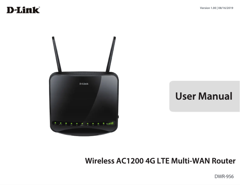 Page 1 de la notice Manuel utilisateur D-Link DWR-956