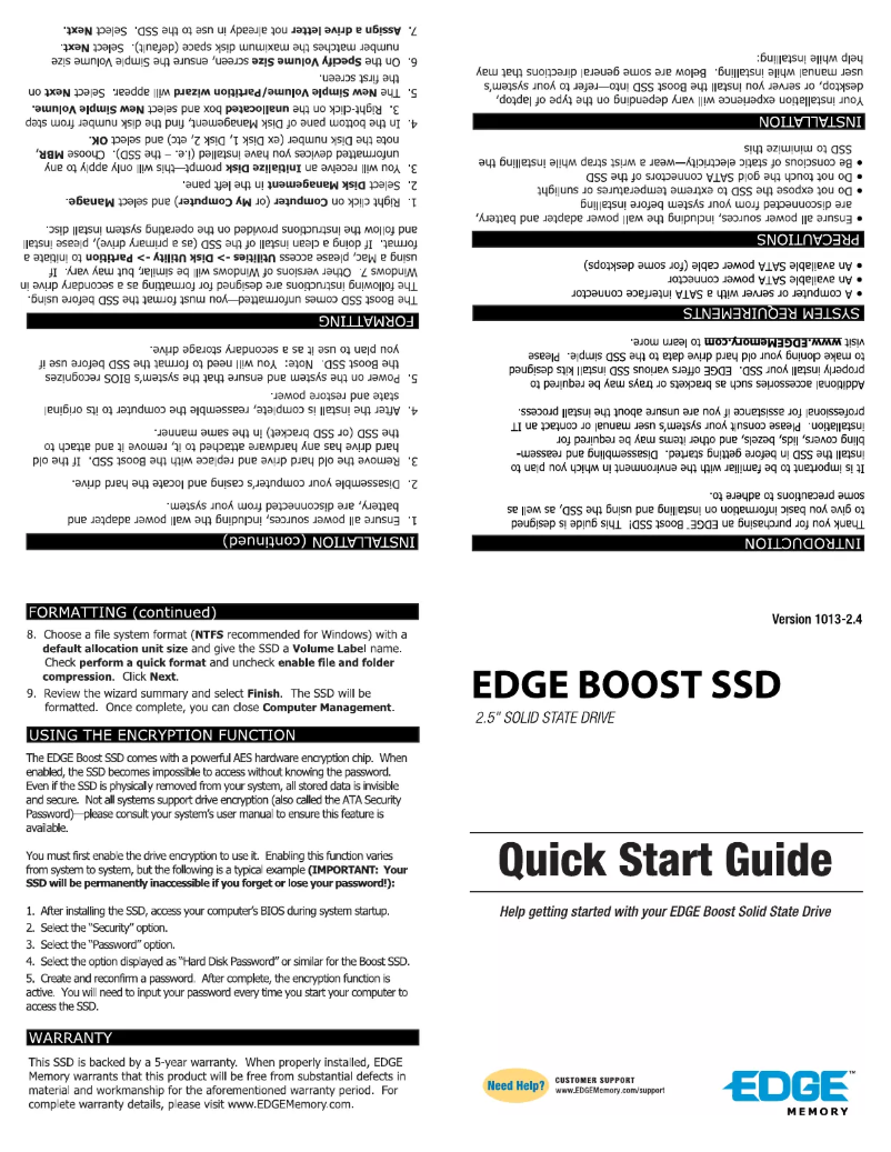 Page n°1 - Manuel utilisateur Edge Boost