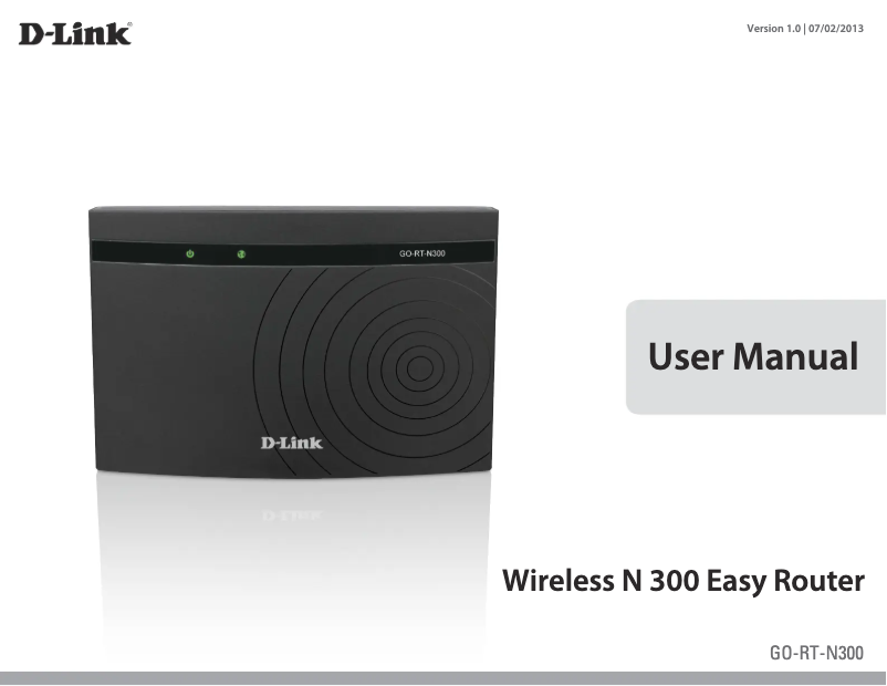 Page 1 de la notice Manuel utilisateur D-Link GO-RT-N300