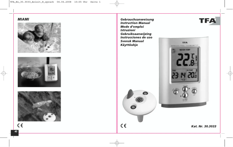 Page n°1 - Manuel utilisateur Techno Line WS 9005