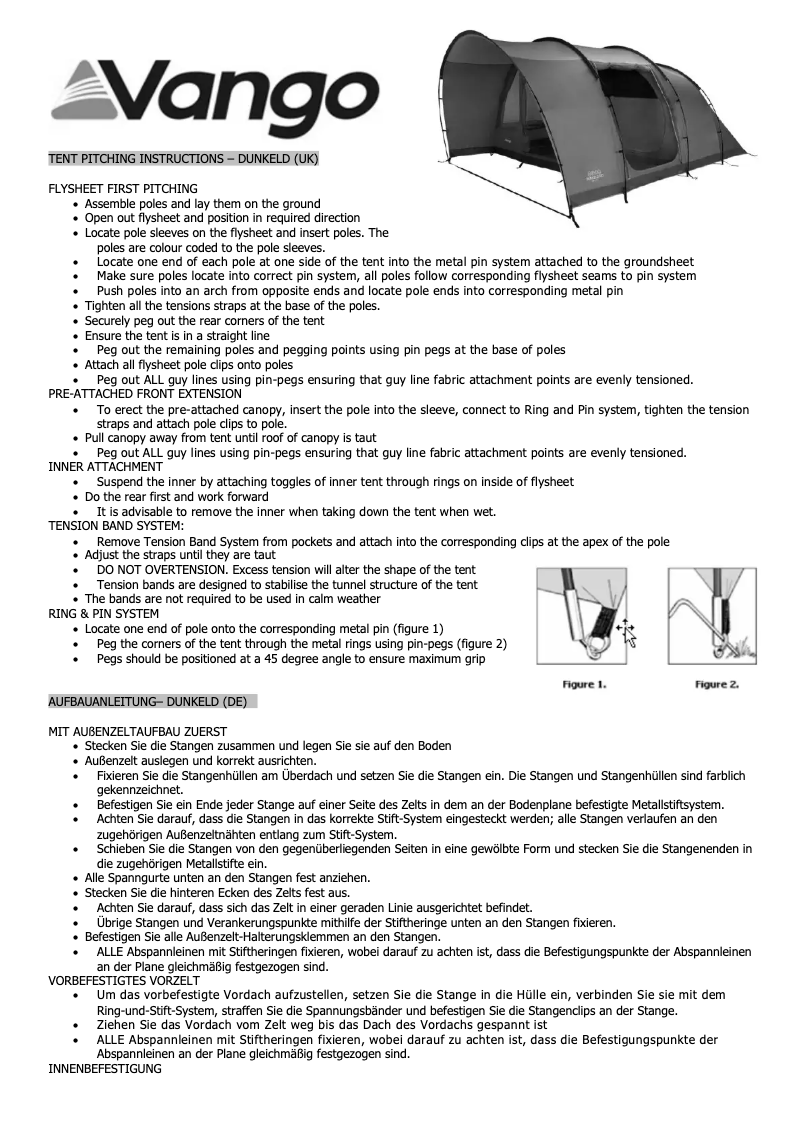 Image de la première page du manuel de l'appareil Dunkeld 600