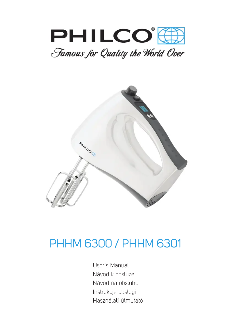 Image de la première page du manuel de l'appareil PHHM 6301